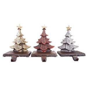 ที่แขวนถุงเท้าคริสต์มาสลายเกล็ดหิมะโลหะสีเงินแบบโมเดิร์น พร้อมเคลือบอีพ็อกซี่ - Product Image 4