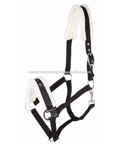 Collier de cheval rembourré blanc, 3 m, en peluche, menottes, licou - Product Image 1