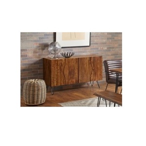Top Selling Home Furniture Rustic Living Room Luxury Furniture Live Edge Door <b>Sideboard</b> From India - Product Image 1