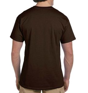 Camiseta estampada personalizada sin etiqueta marrón sólida barata - Product Image 3