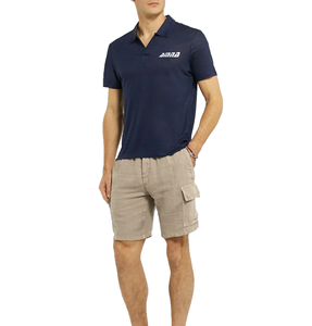 Polo informal para hombre, camisas negras con pantalones cortos personalizados de alta calidad, a la venta - Product Image 1