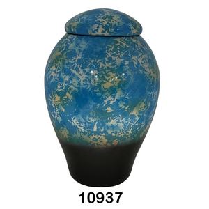 Funeral de aluminio cremación urna pata impreso para las cenizas del animal doméstico moderno cremación redondo urna entierro equipo - Product Image 3