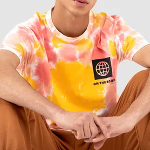 Toptan özel logo batik kısa kollu rahat T Shirt