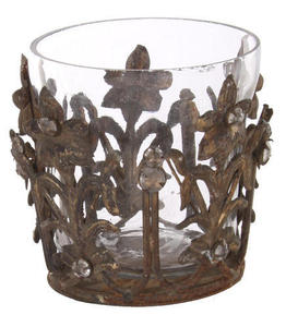 Soporte para velas votivas corona de metal - Product Image 4