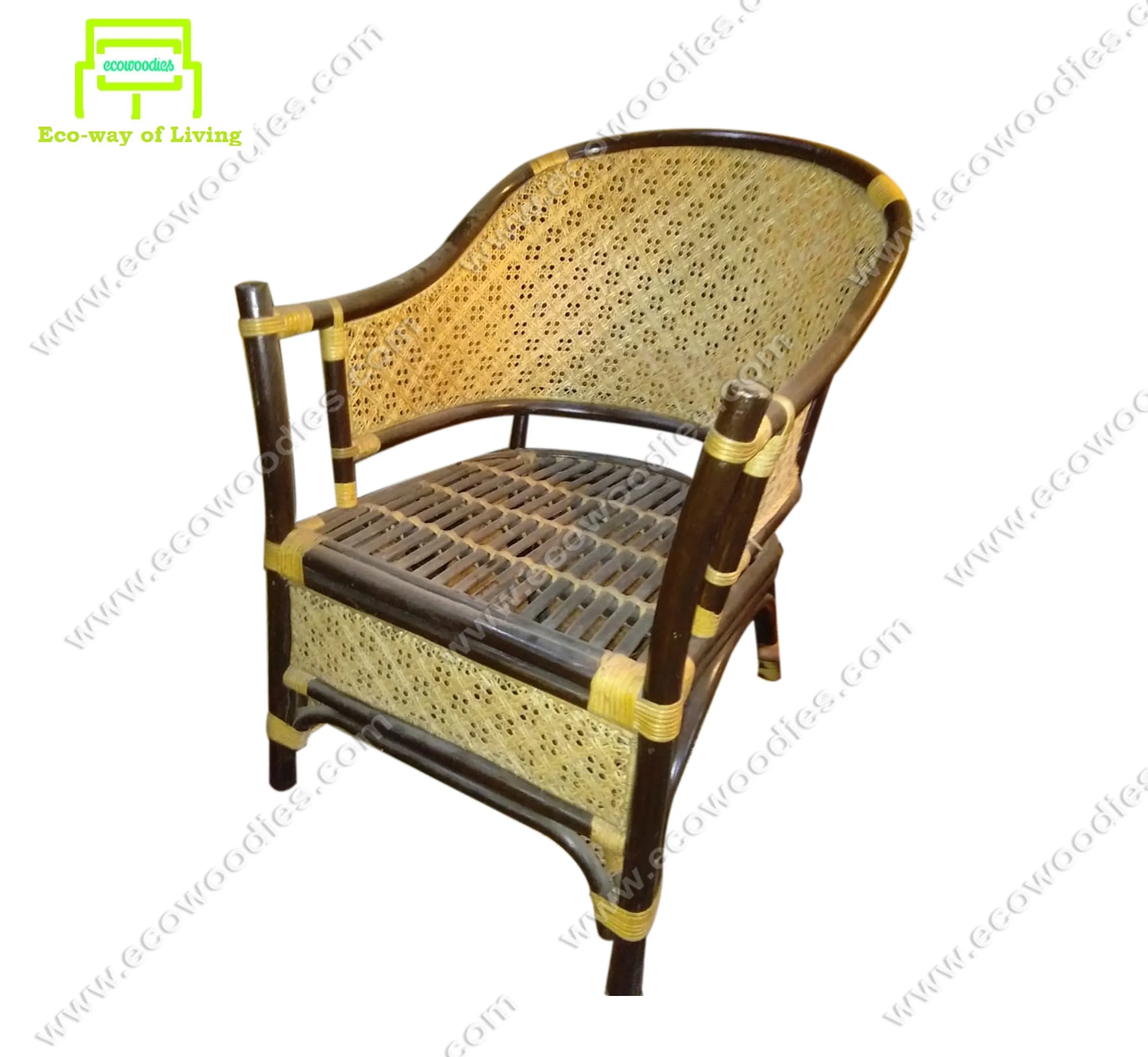 Elegantes Design Hohe Rückenlehne Entspannender Rattan Wicker Bambus Sofa Stuhl Für Wohnzimmer Outdoor Chesterfield Möbel