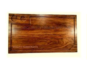 Grande planche à découper en bambou bloc de boucher plateaux tiroirs blocs à découper en bois respectueux de l'environnement pièce intemporelle de qualité - Product Image 6