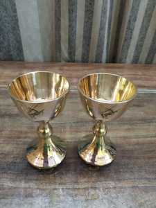 Calice de raisins en laiton personnalisable de Brassworld India Paten fournitures d'église religieuse polies avec Logo croix cadeaux en métal - Product Image 6