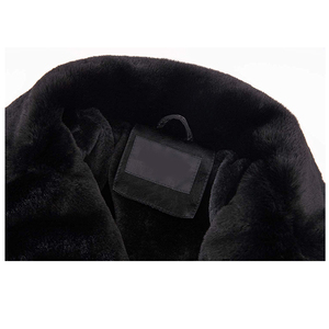 OEM quantité en vrac personnalisée vestes en cuir décontractées à la mode nouvelle plaine vierge en cuir véritable imperméable caractéristique col de fourrure poches - Product Image 3