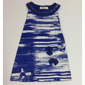 Vestido de verano sin mangas de algodón para niñas pequeñas Patrones estampados casuales Conjuntos de ropa para niñas - Product Image 1