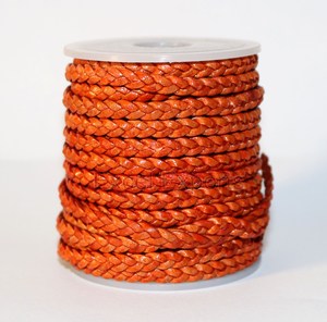 สายหนังสีเทาคุณภาพดีที่สุด ถักด้วยมือ 3 เส้น สำหรับทำเครื่องประดับ ขนาด 4 มม. 5 มม. 6 มม. ฯลฯ - Product Image 4