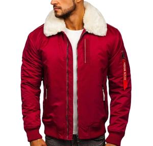 Blouson aviateur d'hiver personnalisable de haute qualité pour hommes avec col montant nouvelle tendance vêtements de plein air décontractés lettre Logo inclus - Product Image 1