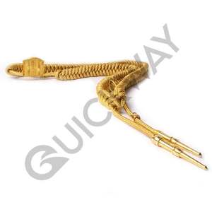 Aiguillettes superventas, Oficial de alambre dorado, precio razonable, Aiguillettes de calidad superior con puntas doradas - Product Image 5