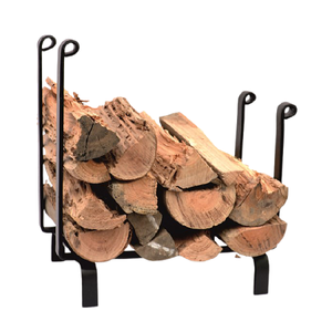 Porte-bûches de cheminée de couleur noire en fer avec porte-bûches de taille personnalisée de qualité de luxe pour le stockage du bois - Product Image 4