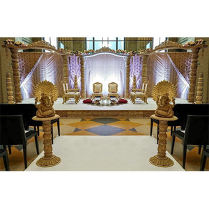 Nuevo Mandap de Madera para Bodas Estilo Abierto, Mandap de Madera para Bodas Estilo Abierto en el Reino Unido, Mandap de Madera Artesanal para Bodas Indias, Nueva York - Product Image 1