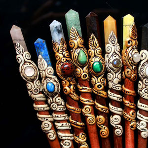 Fraise en forme de bâton de cheveux, perle naturelle, pour baguette magique en argile polymère, kit de démarrage en argile polymère, 1 pièce - Product Image 3