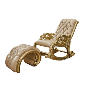 Fauteuil à bascule sculpté de luxe pour adultes, avec repose-pieds, finition or, repose-pieds, royale, repose-pieds, lot de meubles de maison, fabrication, vente en gros - Product Image 6