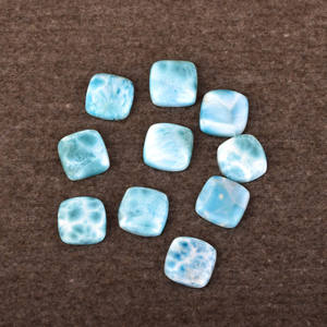 Vente en gros de pierres précieuses naturelles de qualité supérieure, Larimar bleu, 3-21 mm, forme coussin, cabochon taillé, pour la fabrication de bijoux - Product Image 5