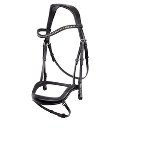 Brida de caballo de cuero ajustable Venta al por mayor Brida de caballo de cuero genuino para la venta Brida de caballo hecha en fábrica - Product Image 1