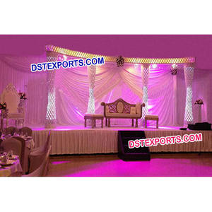 Conjunto de escenario de cristal para boda, última novedad, bollwood, recepción nocturna, escenario, decoración de boda india, escenario de recepción - Product Image 1