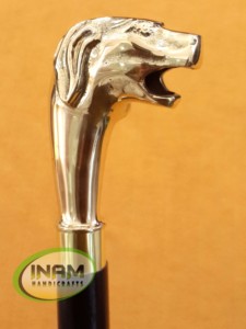 <b>Vintage</b> Quality Unique Item Handmade Wooden Walking <b>Stick</b> with Golden Brass Animal Handle - Product Image 3