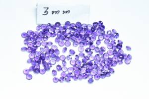 Pierre précieuse améthyste naturelle forme ronde diamant coupe 2 mm 2.5mm 3 mm 3.5mm 4 mm 4.5mm pierre précieuse améthyste pierre améthyste de guérison - Product Image 3