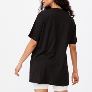 Nouvelle collection d'été, t-shirt oversize en denim écologique, design graphique, couleurs vives, 100% coton, avec détail troué pour femmes - Product Image 5