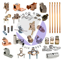 Connecteur de raccordement robuste 8-4/0 pour enterrage direct, en bronze, type LUG, pince de mise à la terre, borne de liaison pour barres d'armature, tuyaux et fils nus