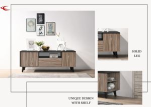 ตู้ทีวีไม้ที่ทันสมัยพร้อมขาแข็ง - Product Image 3