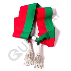 Echarpe Tricolore Ceremonial De Maire Parlementaire Maire-adjoint Custom 2 colores rojo y banda de faja verde - Product Image 3