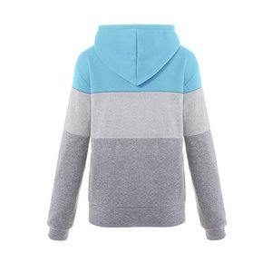 Winter Long Sleeve Fleece Lined Full Zip Hooded Sweatshirt for Women Casual Color Block Hoodie - Product Image 4