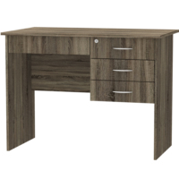 Bureau de direction à 3 tiroirs de haute qualité fabriqué en Malaisie, en panneaux de MDF durable, avec serrure, design moderne, mobilier en bois pour la maison et l'hôtel