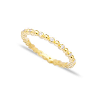 เงินชุบทองแหวนเงินแหวนลูกปัดขายส่งตุรกีแฮนด์เมด925เครื่องประดับเงิน - Product Image 1