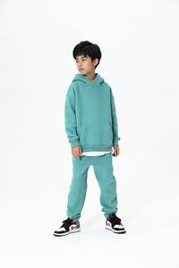 Ensemble de survêtement en molleton pour enfants, personnalisé, 2 pièces, jogging pour garçons, vêtements de sport, 100% coton - Product Image 3