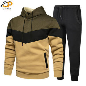 Chándal de algodón con cremallera para hombre, traje deportivo con cremallera, chándal con logotipo personalizado para invierno - Product Image 6