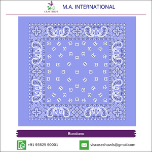 Classic Organic Cotton Bandana Paisley Pattern <b>Heat</b>-Transfer Printed Breathable Eco-Friendly Street Wear for Adults All Seasons - Product Image 3