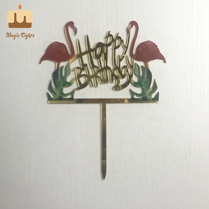 Decorazione <span class=keywords><strong>per</strong></span> Torta di Compleanno in Acrilico Argento con Stampa UV Magic Lights KUV-11, Mix di Colori Floreali 10.5x16cm - Product Image 6