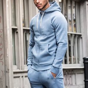 2024 Custom Logo Men's Casual 2-Piece Tracksuit High Quality 100% Cotton Fleece Sweat Suit Top Design with Durable Fabric - Product Image 3