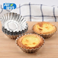 ALLWIN-TR72 Fast Food Einweg Aluminium Back folie Tassen schwere Zinn Eierkuchen Form Muffin Tasse Backform