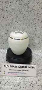 White Pearl Silver Pet Cremación Urna Paw Grabado Suministros funerarios - Product Image 2