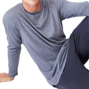 Camisetas de Manga Larga para Hombre, Cuello Redondo, 100% Algodón, Verano 2026, Venta Caliente, OEM, Ecológicas y Modernas - Product Image 2