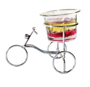 Brassworld India Handmade Miniature Rickshaw Cycle Candle Stand Tall Metal Ins Style Home Decoration <b>Candlestick</b> <b>Holder</b> - Product Image 1