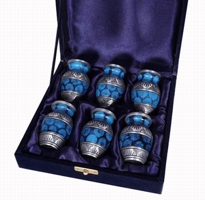 URNA METAL DE RECUERDO PARA FAMILIA FUEGO AZUL AMERICANO PARA CENIZAS PEQUEÑA URNA MEMORIAL PARA TOKEN URNA DE RECUERDO MEMORIAL - Product Image 4