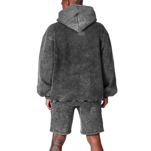 2025 Custom Summer Sportswear for <b>Men</b> Breathable Cotton Hoodie <b>Short</b> Sleeve Track Suits Premium Quality Twin <b>Shorts</b> Set Winter - Product Image 4