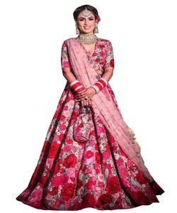 Designer indien coloré brodé travail manuel Lehenga Choli prix de gros le plus bas marché textile vêtements - Product Image 2