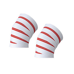 Unisex <b>Knee</b> <b>Wraps</b> with Custom Logo Pair Black Opp Bag OEM Sports Safety for Weightlifting Men & Women - Product Image 2