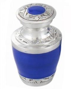 Urna de diseñador de estilo americano de Metal satinado colorido, recuerdo Interior de terciopelo memorable para cenizas conmemorativas o uso del bebé - Product Image 3