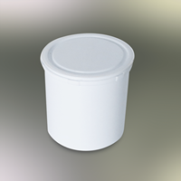 Seau à peinture en plastique cylindrique blanc Offre Spéciale de 1 litre avec sérigraphie Seaux à baril en PP vides bon marché