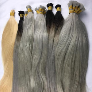 VENTE CHAUDE COULEURS BRÉSILIENNES CHEVEUX DROITE DOUBLE TIRÉ CUTICULE ALIGNÉ VIERGE REMY RUSSE EXTENSIONS DE CHEVEUX HUMAINS - Product Image 1