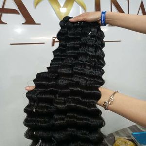 Extensions de cheveux humains vierges 100% Remy vietnamiens, ondulés profonds, non traités, sans nœuds, sans perte, double trame cousue à la machine, vente en gros - Product Image 3