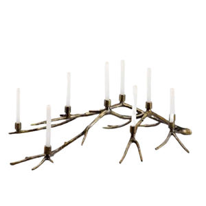 Bougeoir de table minimaliste en aluminium fait main, design branche d'arbre réglable, style européen, luxe léger, décoration artistique pour la maison - Product Image 1